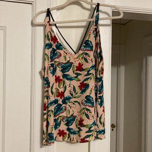 Topshop floral sleeveless blouse